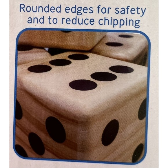 Crane Sports Wooden Lawn 3.5” Dice (6) W/Carry Bag Dice Yard Game New Sealed Box - Picture 2 of 4